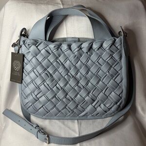 Vince Camuto Leather Miki Small Tote in Sky Blue NWT